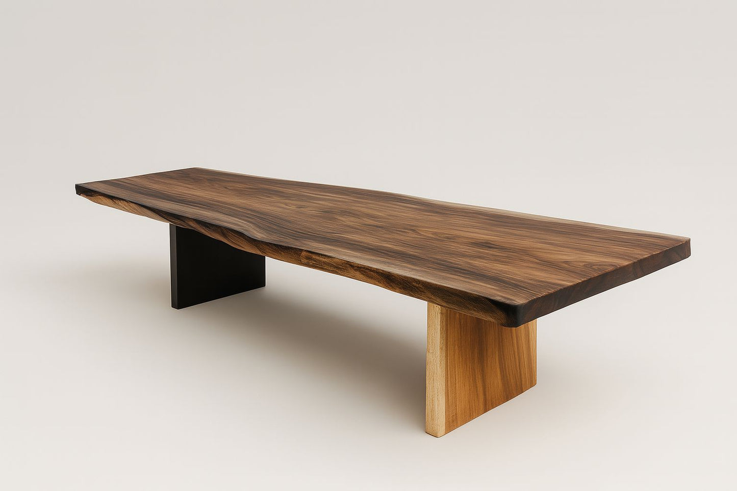 SUAR WOOD TABLE WITH WOODEN LEGS NATURAL