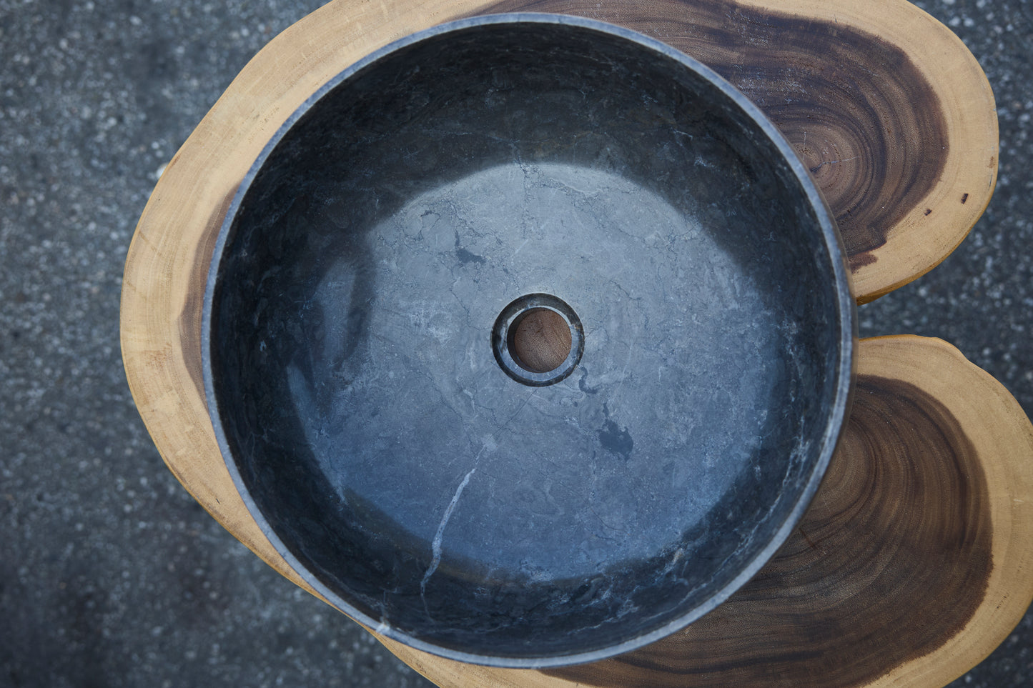 ROUND  FULL POLISH BLACK marble