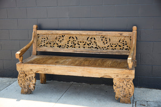 OLD BENCH KARWING   (WITH CUSSION )