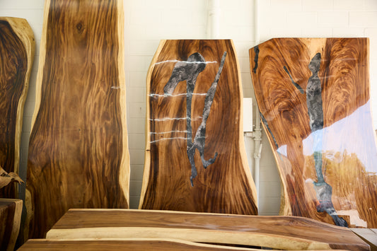 SUAR WOOD TABLE WOODEN LEGS NEW DESIGN (DEEPER)