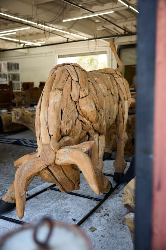 TEAK ROOT TORRO /BANTENG SCULPTURE