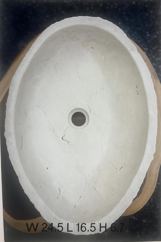 EROSI SINK MARBL WHITE