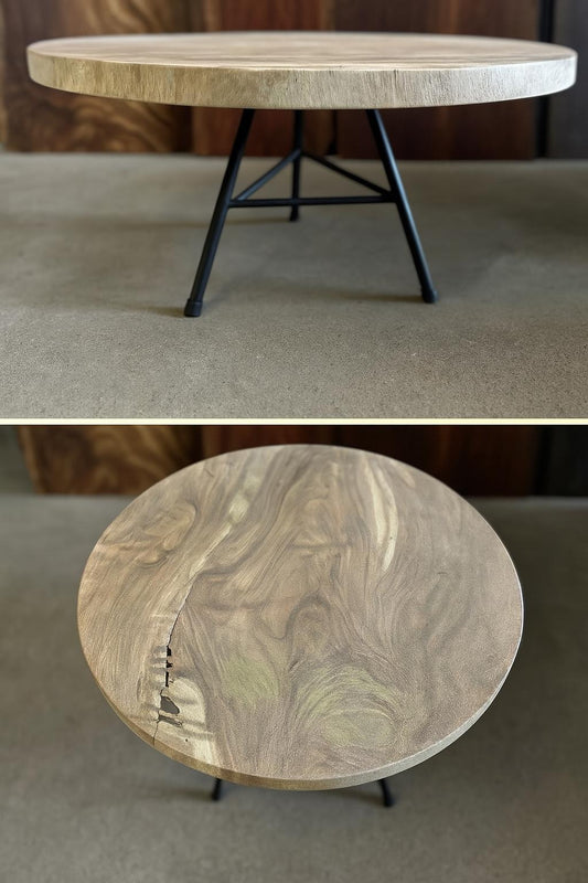 SUAR ROUND TABLE IRON LEGS