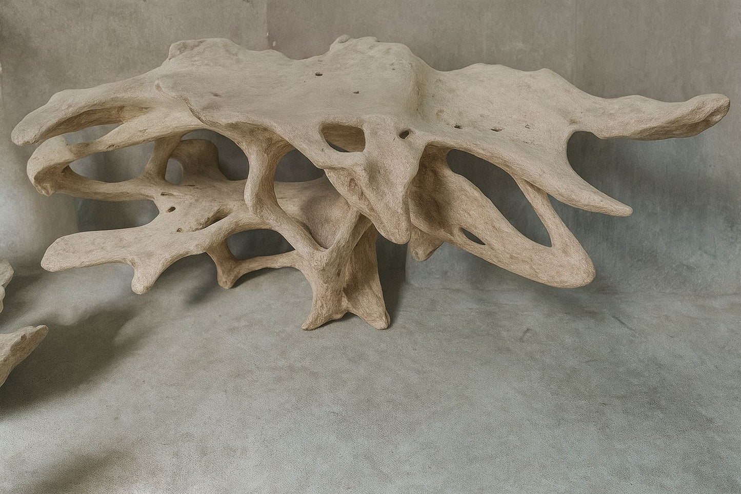 Konsole With Carved Teak Root