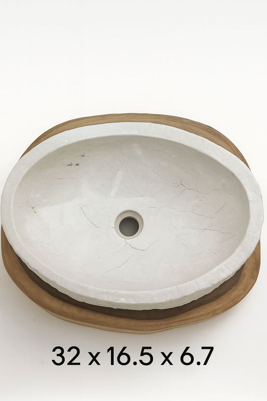 EROS SINK MARBL WHITE